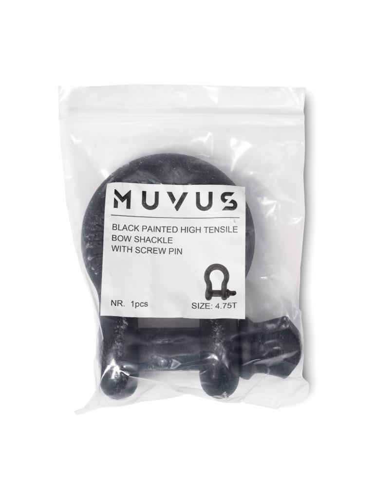 Black bow shackles, screw pin type