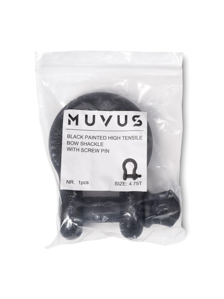 Black bow shackles, screw pin type