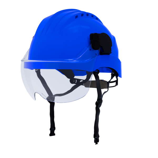 Helmet with visor, Cupro hardhat