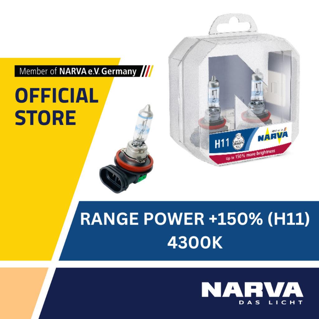 Headlight bulb, H11 Range Power +150 better vision, 12V 55W PGJ19-2