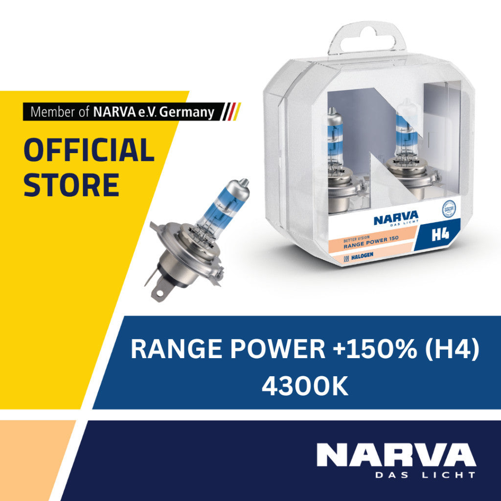 Headlight bulb, H4 Range Power +150 better vision, 12V 60/55W P43t-38