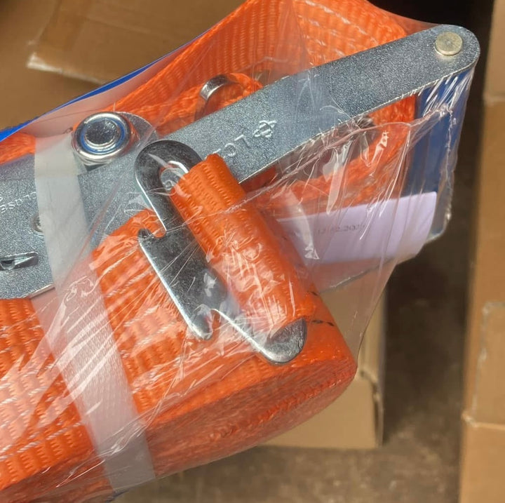 2-Part Cargo lashing | 50mm | LC 600daN | BF 1200daN | key hole (Q-track) end fittings