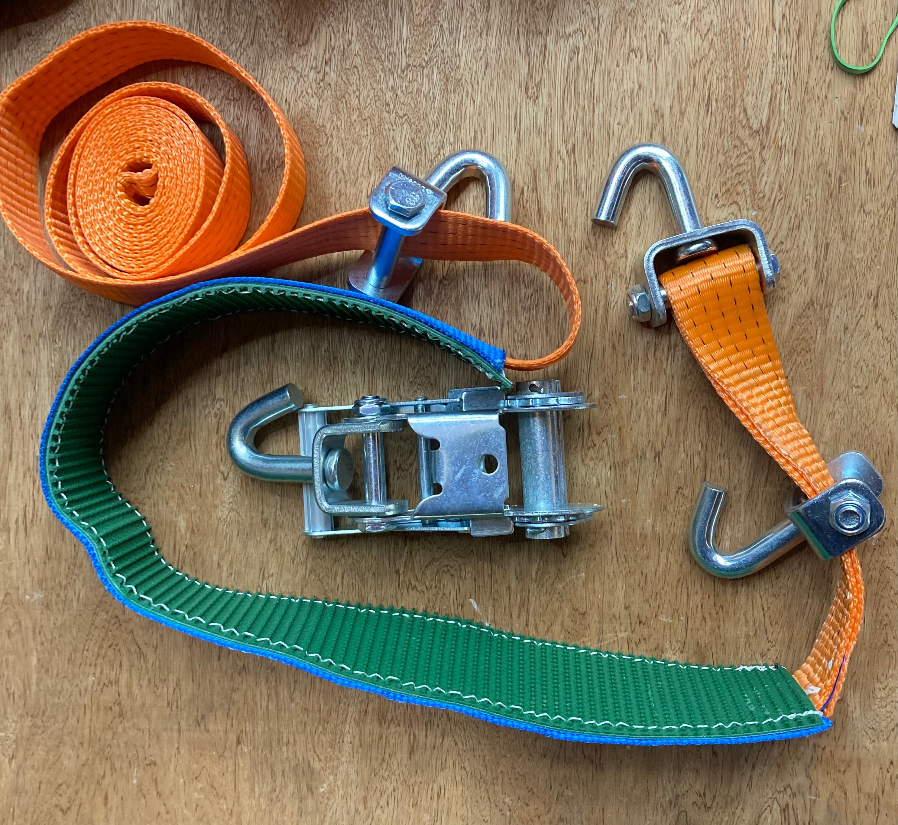 2-Part Recovery lashing | 50mm | LC 2500daN | BF 5000daN | 3.6m, Swivel Hooks + anti grip sleeve