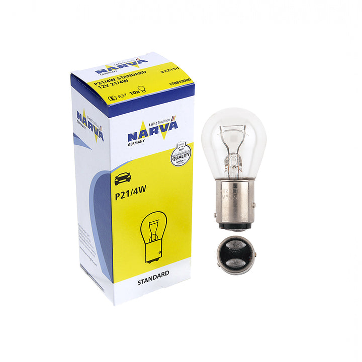 Signaling bulb, P21/4W 12V BAZ15d, offset