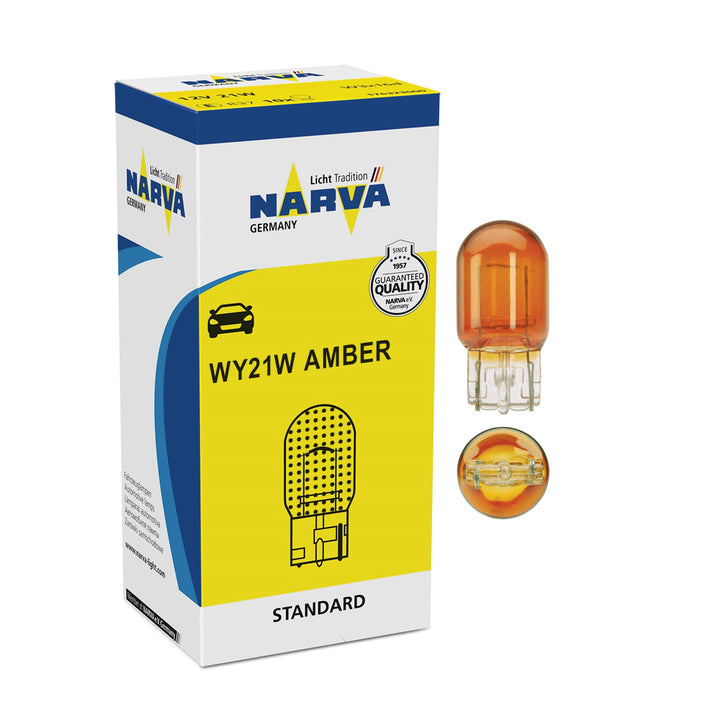 Signaling bulb, WY21W 12V 21W, W3x16d amber