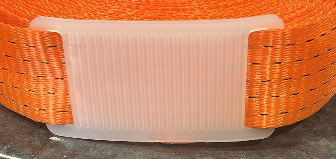 Plastic ratchet strap protectors