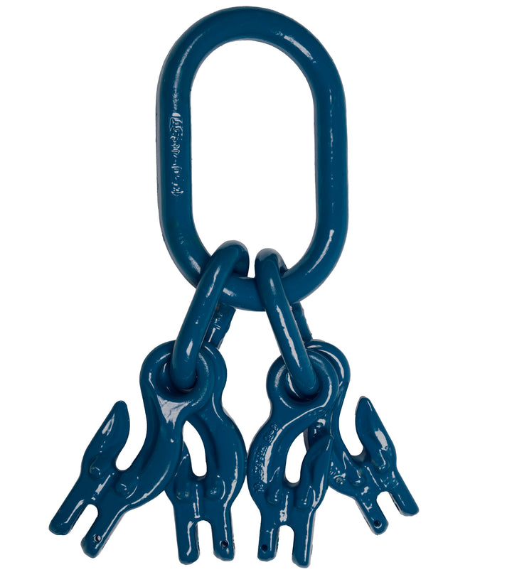 Master link assemblies with grab hooks, G100 for 3-4 leg chain sling